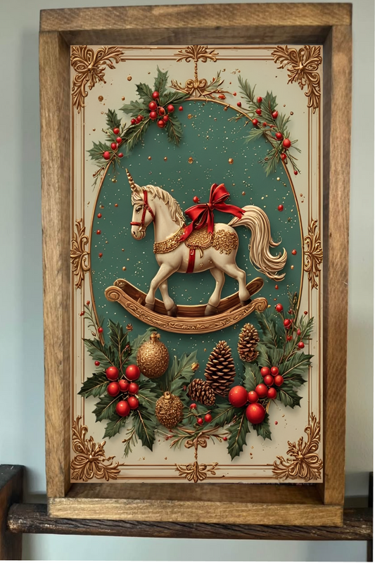 Vintage Rocking Horse Farmhouse Sign