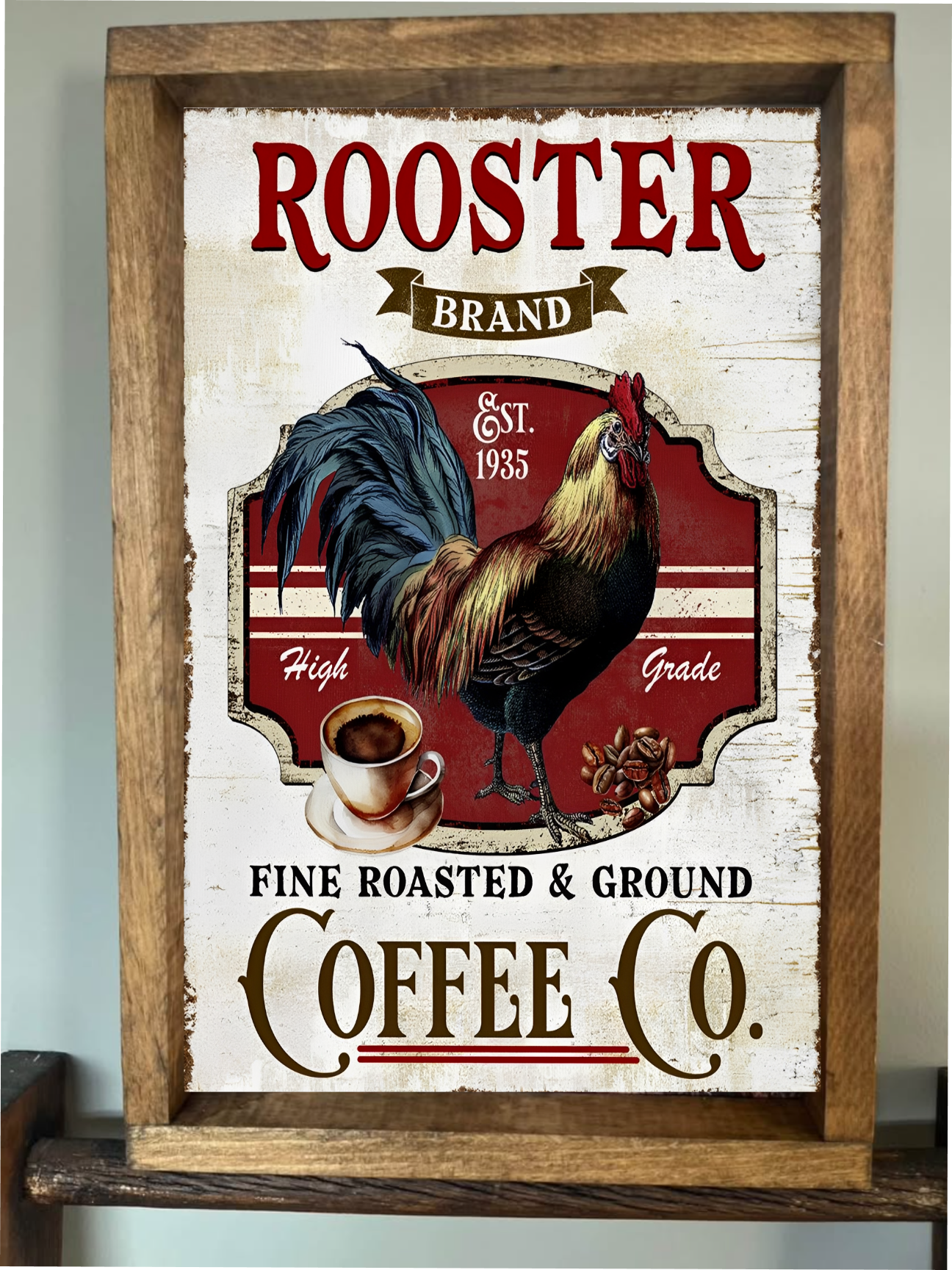 Rooster Coffee Farmhouse Sign