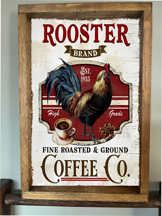 Rooster Coffee Farmhouse Sign