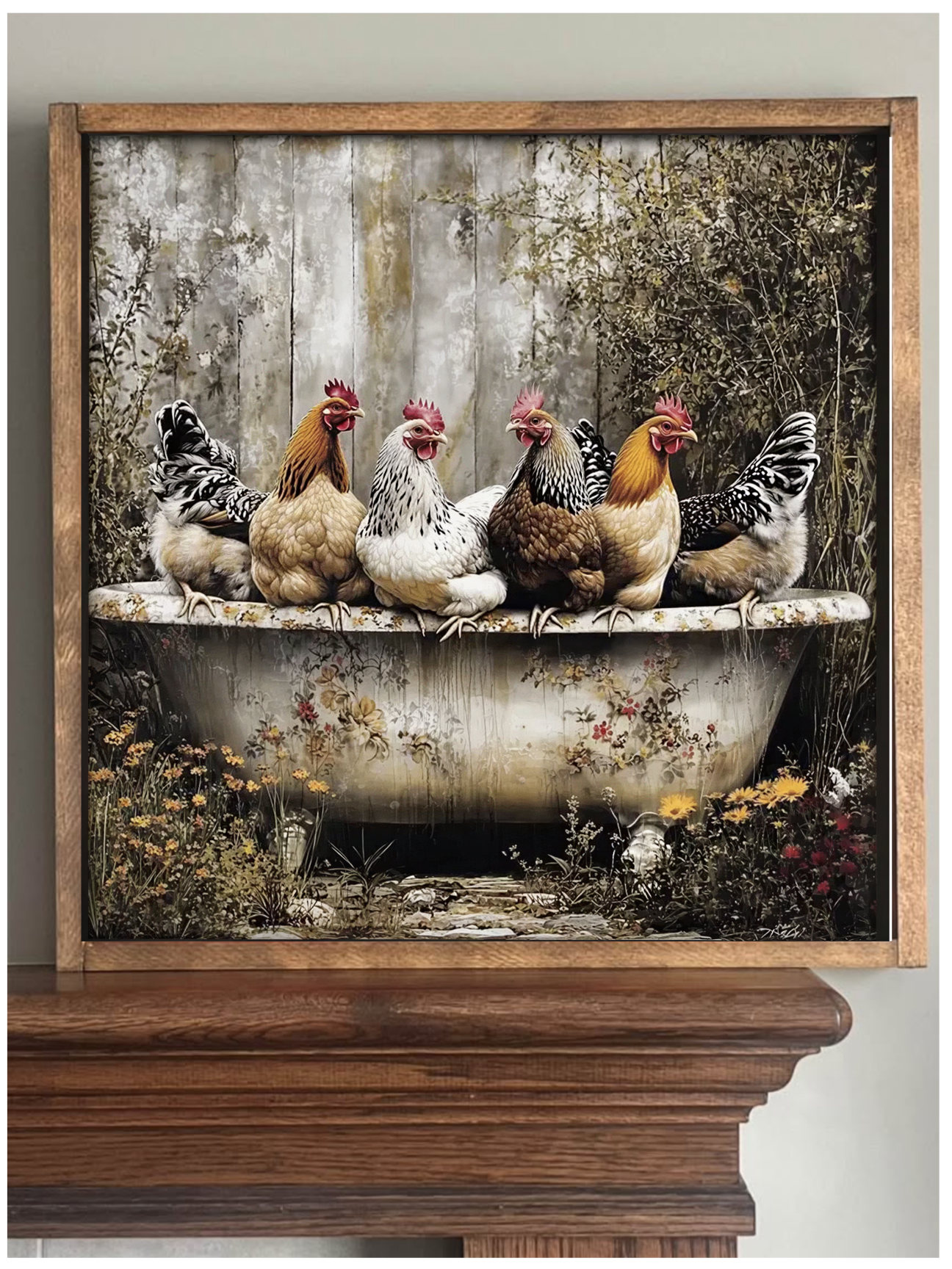 Rooster Spa Day Farmhouse Sign
