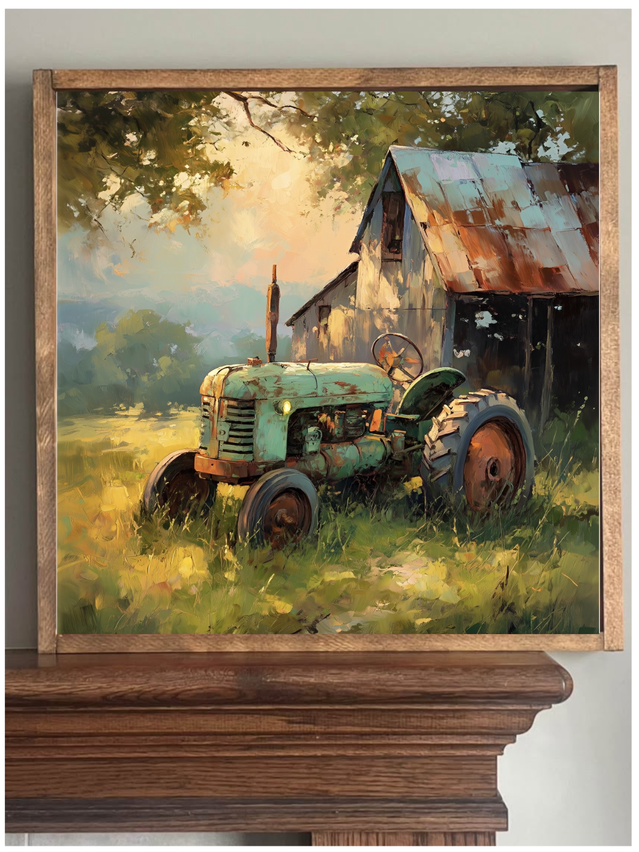 Rusty Tractor Farmhouse Sign