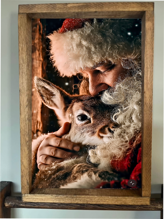 Santa's Baby Reindeer Farmhouse Sign