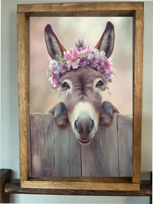 So Pretty Donkey Farmhouse Sign