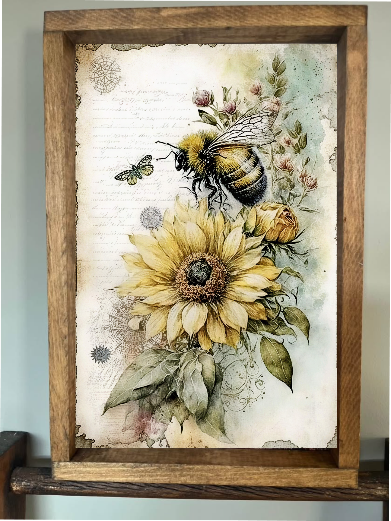 Sunflower Bee Farmhouse Sign