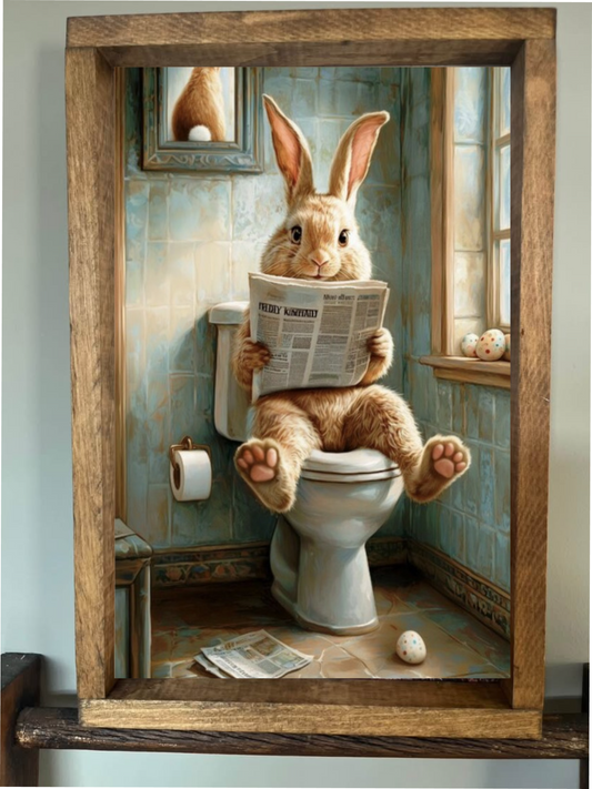 Time Out Bunny Farmhouse Sign