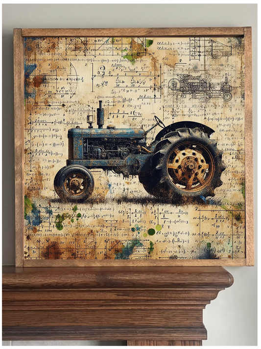 Tractor Equation Farmhouse Sign