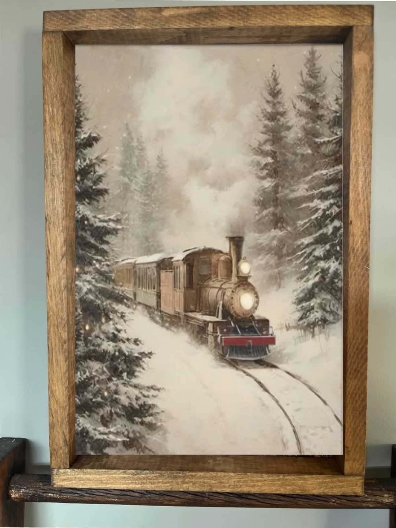 Train Through the Forrest Farmhouse Sign