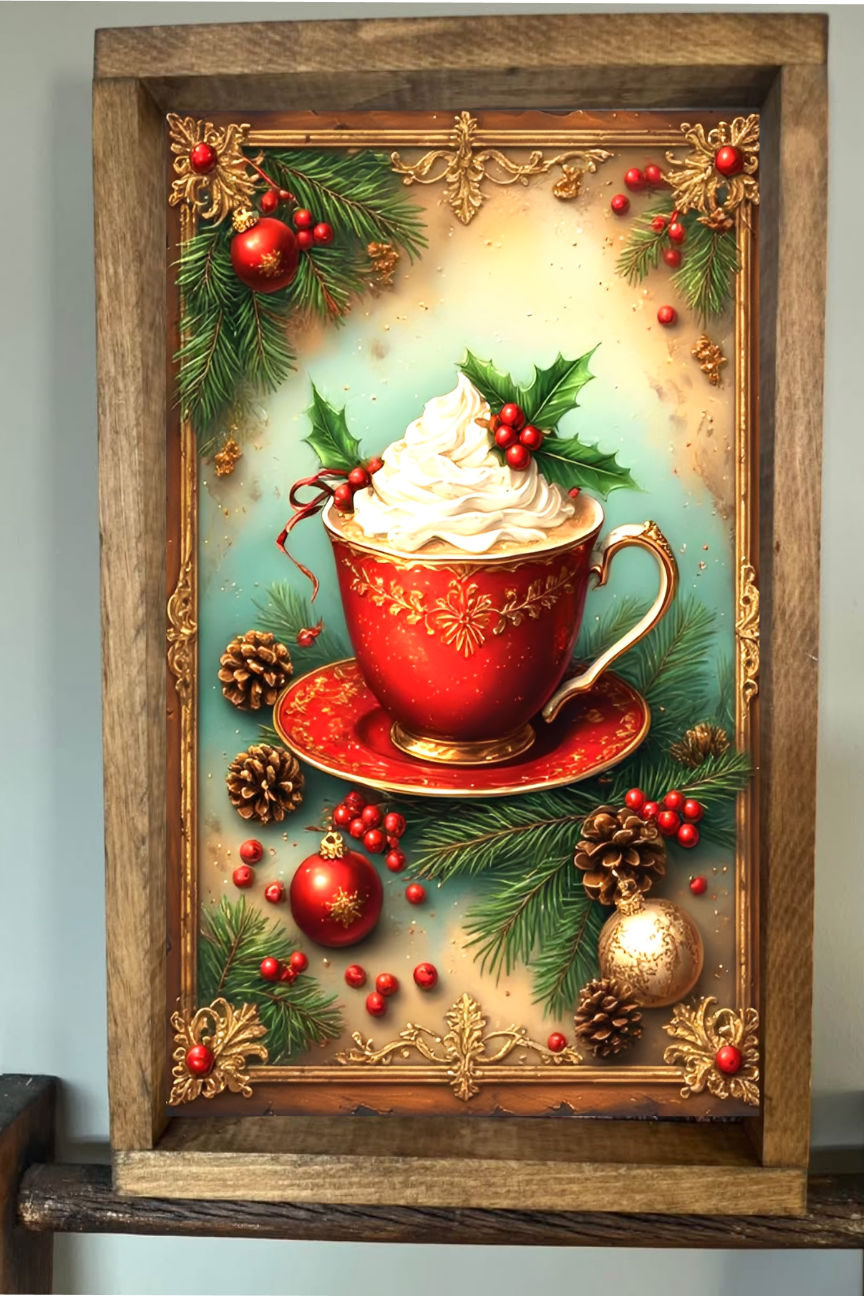 Vintage Hot Chocolate Farmhouse Sign