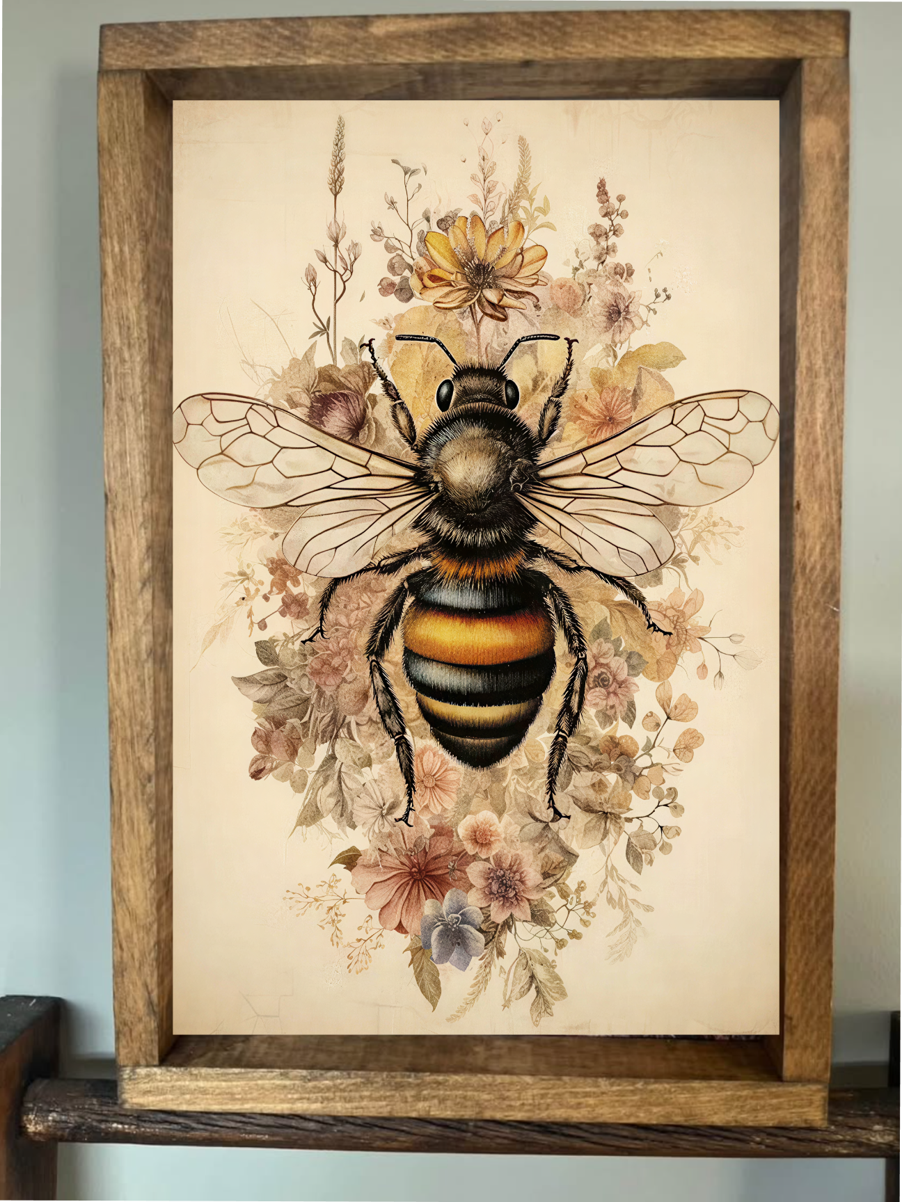 Vintage Bee Farmhouse Sign