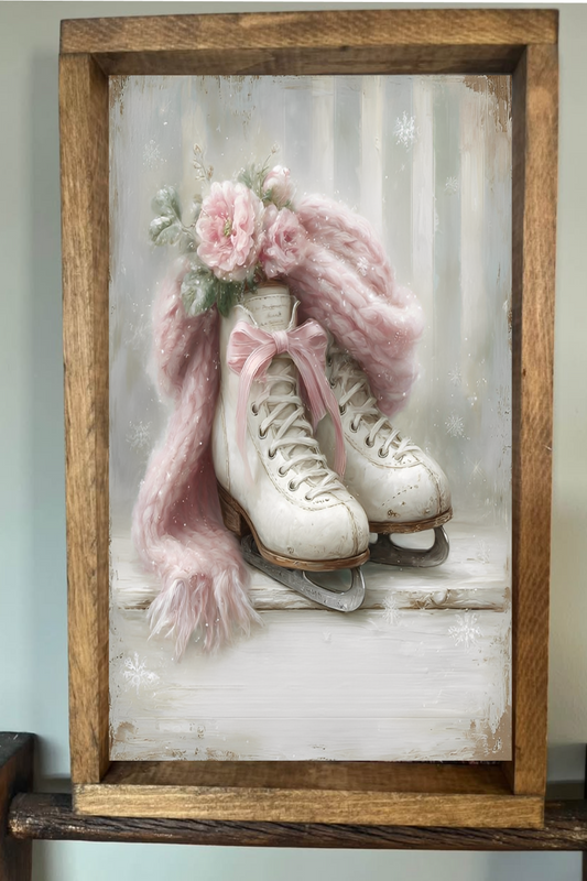 Winter Skates Farmhouse Sign