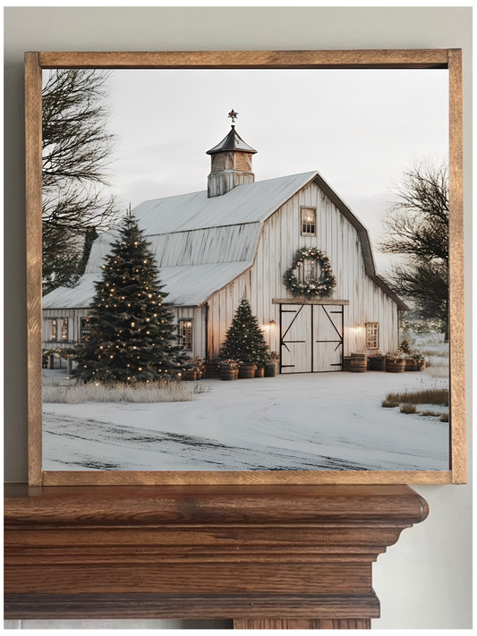Winter White Barn Farmhouse Sign