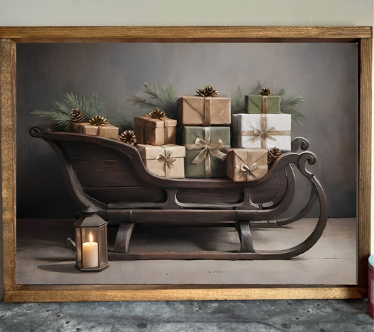 Wood Sleigh Farmhouse Sign