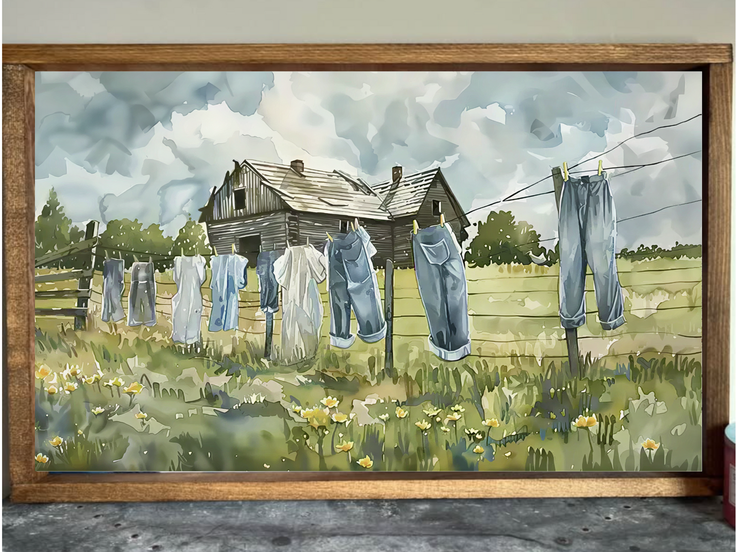 Clothes on the Line Farmhouse Sign