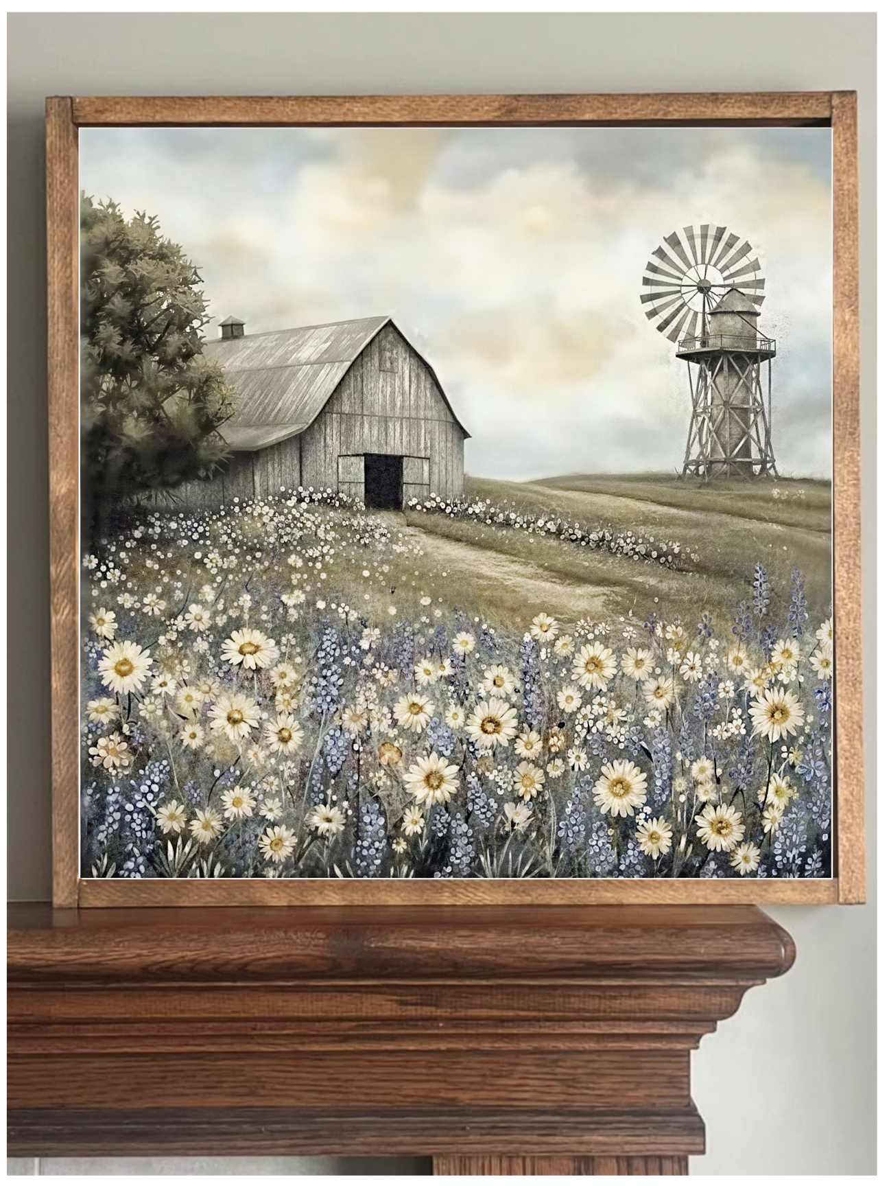 Country Scene Farmhouse Sign