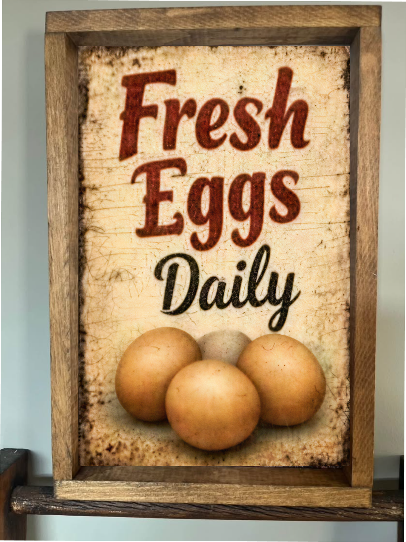 Fresh Eggs Daily Farmhouse Sign