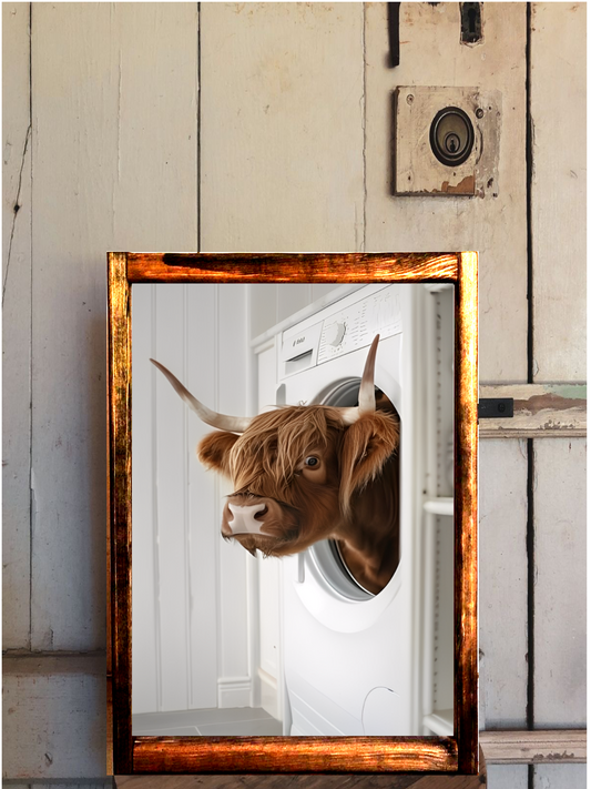 Laundry Room Highland Cow