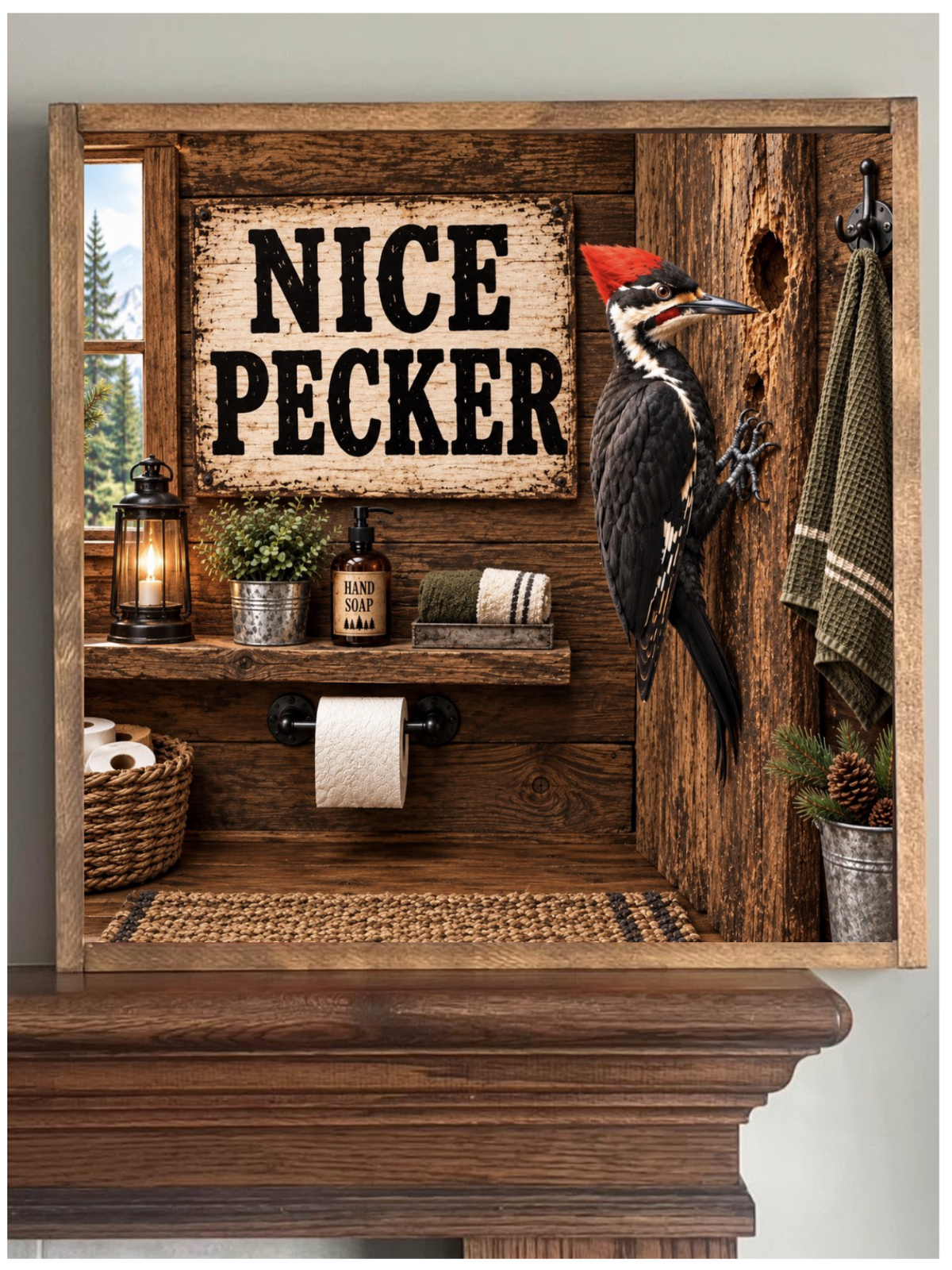 Nice Pecker Farmhouse Sign