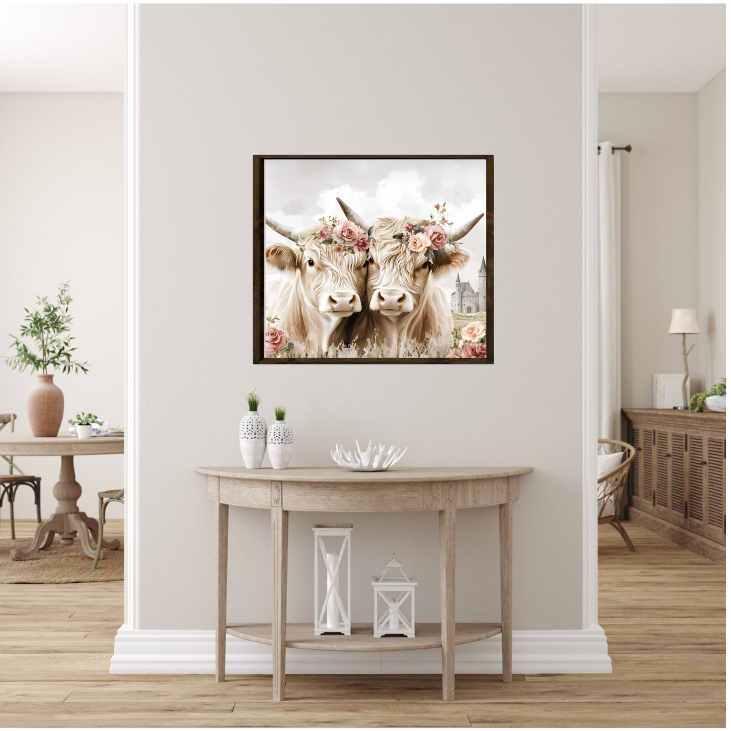 Sister's Highland Cow Farmhouse Sign