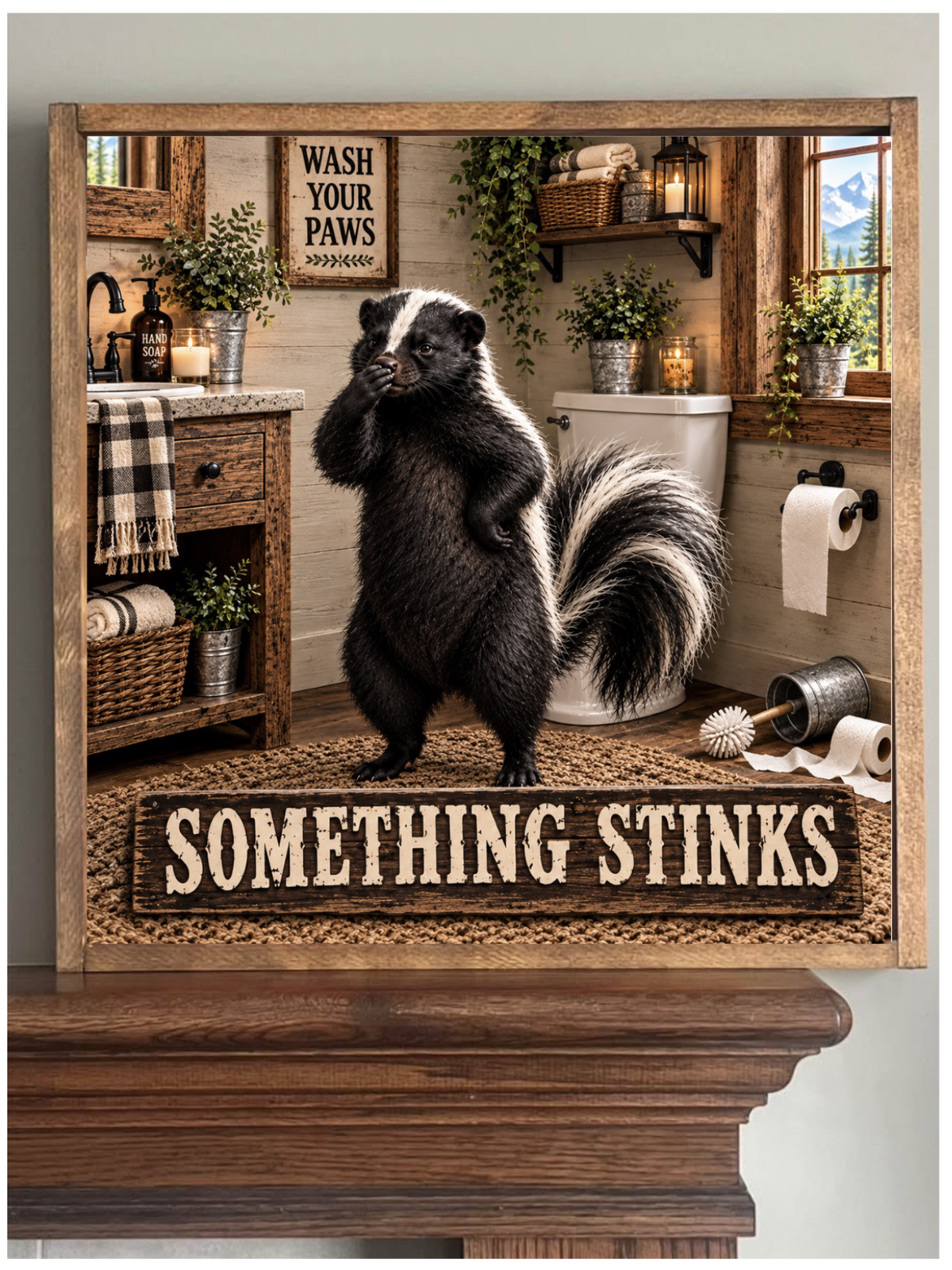 Something Stinks Farmhouse Sign